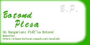 botond plesa business card